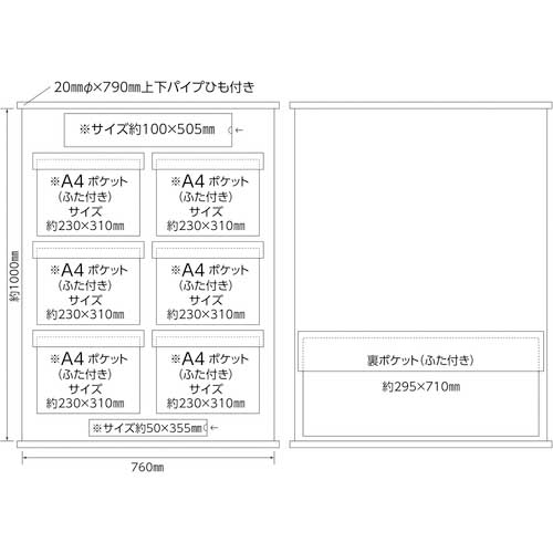 緑十字 工事管理用垂れ幕(フリー掲示板) A4用×6 オレンジ KKM-2YR 1075×760 130021