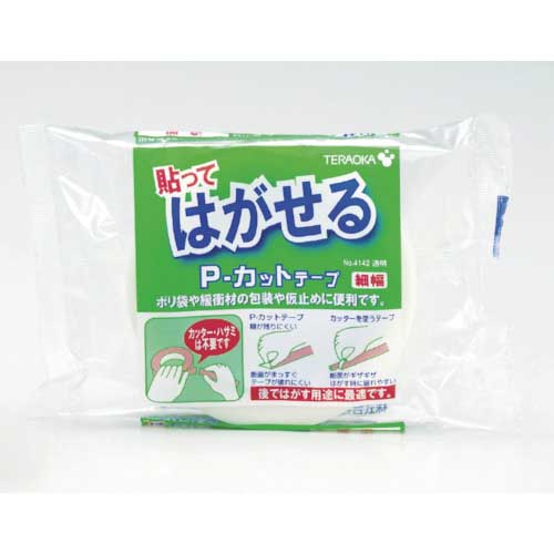 TERAOKA P-カットテープ NO.4142 透明 18mmX25M 4142 TM-18X25