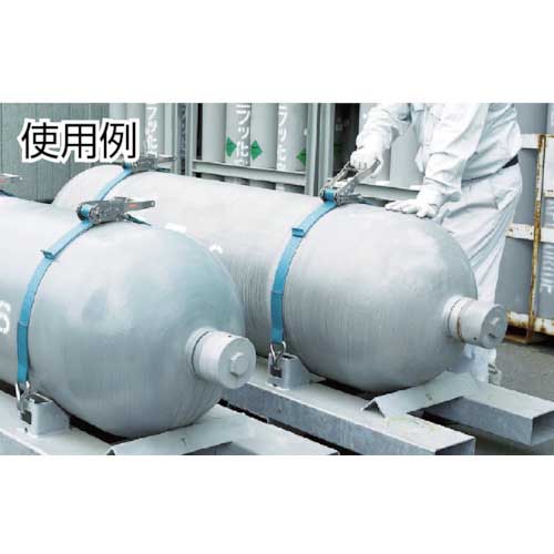 KITO ベルトラッシング ラチェットバックル式 25mm幅 破断荷重10kN 最大使用力2.5kN ラウンドタイプ 2m BLR010R-020