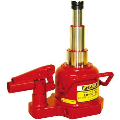 イーグル 油圧ジャッキ 3段伸び・レバー回転油圧ジャッキ 超低床式 3t ED-30TS-3