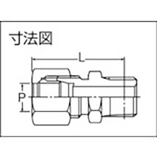 フジトク 黄銅製ハーフユニオン Φ8×1/4B 銅管用 くい込み継手 GC-8X1 
