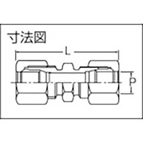 フジトク 黄銅製フレヤードユニオン Φ10 銅管用 くい込み継手 GUI-10B