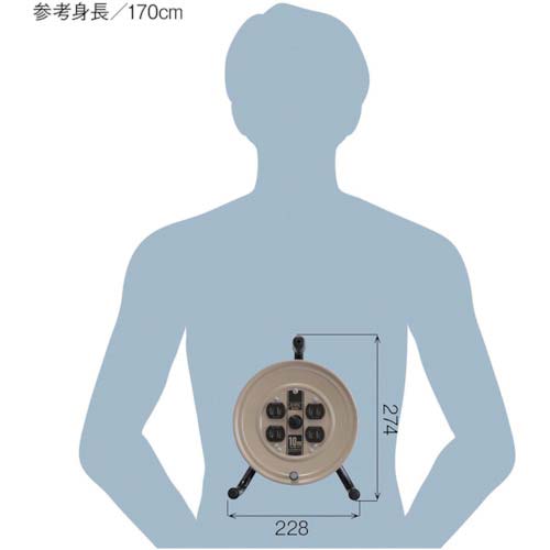ハタヤ コードリール JSリール 単相100V 10m JS-101