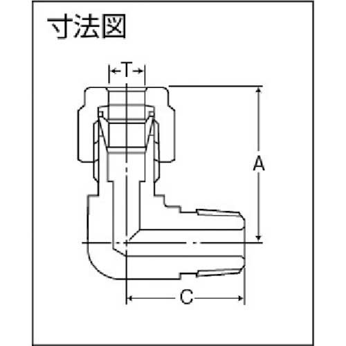 フジトク ハーフエルボ Φ6×1/8 ステンレス鋼管用 Wフェルールフィッティング SUS316 ME-6-1