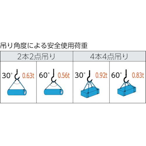 TRUSCO ワイヤーロープスリング Aタイプ アルミロック 6mmX1.5m TWAL-6S1.5