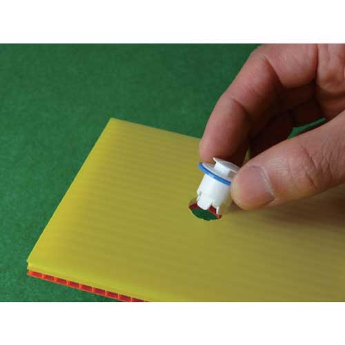 KUNIMORI ダンボールプラスチックコンテナ用オプション パンロックワッシャー Φ10 白 63158-PLW10-WH