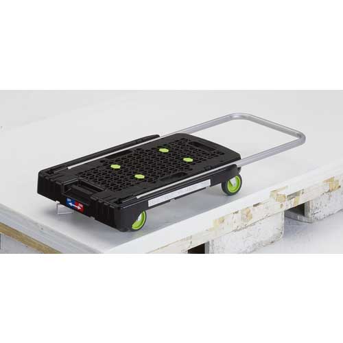 TRUSCO 樹脂台車 アクロキャリー 600X390 ブラック ストッパー付 AC-1-BK-S