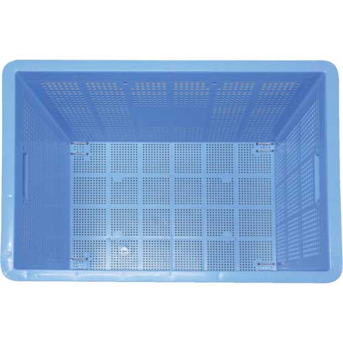 積水 BS型メッシュコンテナ BS-200 キャスター付(自在2ケ固定2ケ) 青 BS-200K
