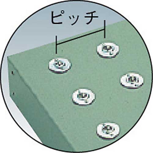 TRUSCO ボールキャスターユニット フリーテーブル脚付 900×900 P100 C-5L×81 FT-90-100AS
