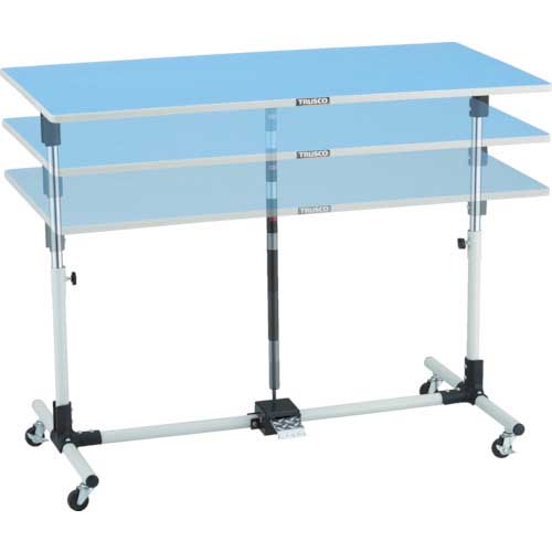 TRUSCO 上下調節機能付作業台1200X600XH700-950 車輪付 JM-1260GC