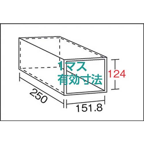 TRUSCO スチール製区分棚 KB型 コボレ止め付 W875×D250×H926 5列6段 KB-5063