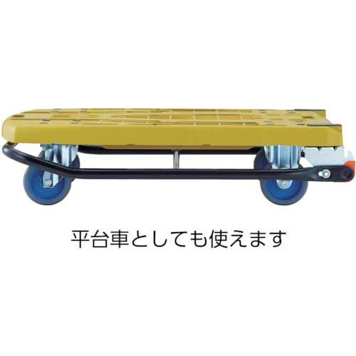 TRUSCO 樹脂台車 カルティオビッグフラット 回転 900X600 S付 黒 MPK906-F2-BK-S