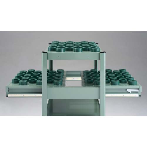 トラスコ中山/TRUSCO TCW型ツーリングワゴン #50X33個 スライド棚引出し付 GN TCWT502DC GN(4614631) トラスコ中山（TRUSCO） TRUSCO ＴＣＷ型ツーリングワゴン Ｈ