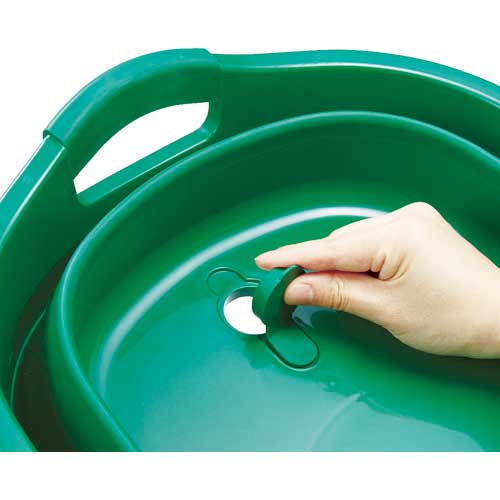 TRUSCO 折りたたみタライ 水抜栓付 グリーン 23L TORT-GN