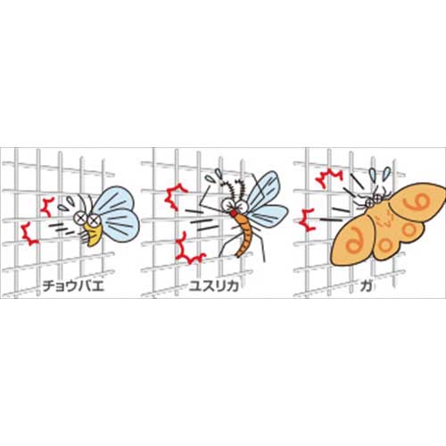 Dio 網戸張替え用防虫網 虫のイヤがる網 20メッシュ 幅90cm×長さ2m ブラック 205023
