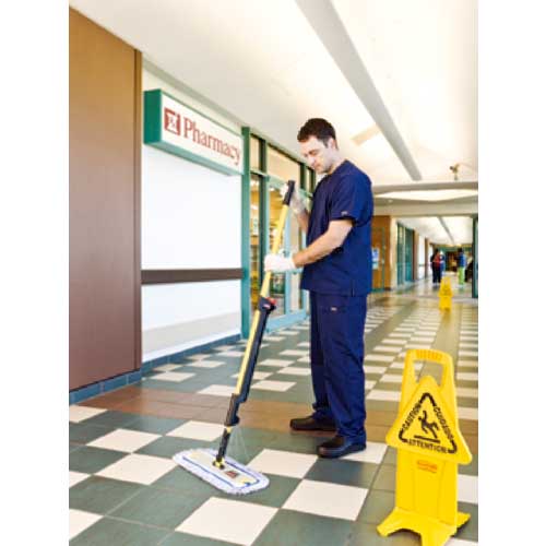 ■ラバーメイド モップ モッピングシステム マイクロファイバーフリンジ付き 乾拭き用 グリーン 縦228×横1321mm[直送DS][店頭受取不可] ニューウェルラバーメイドジャパ ［Q426］ モップ モッピングシステム