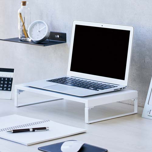 LIHIT 机上台<幅390mm・ロータイプ> 白 A7330-0