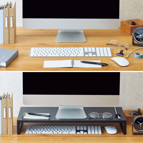 LIHIT 机上台<幅590mm・ロータイプ> 白 A7332-0