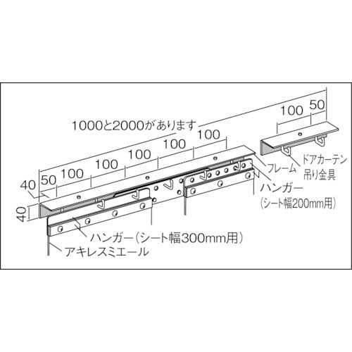 Achilles ストリップ型ドアカーテン アキレスミエール一般制電