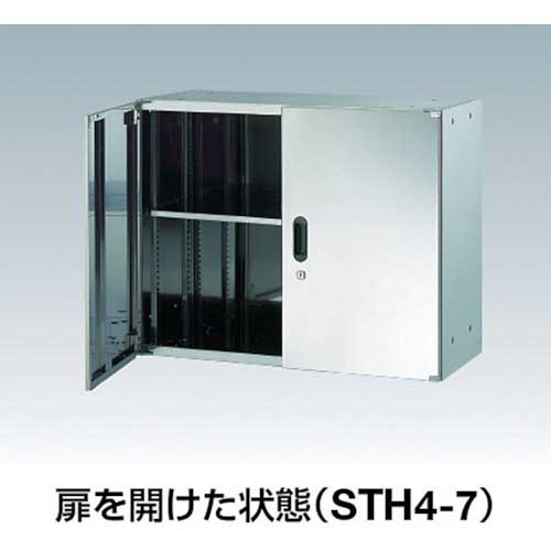 TRUSCO ステンレス保管庫(D500)両開 900XH720 STH5-7