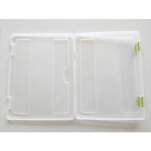 TRUSCO 書類ケース A4 クリア(持ち手色ブルー) TFC425-CB