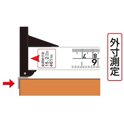 シンワ 3倍尺 のび助 一方向式2 D13尺5寸 併用目盛 65194