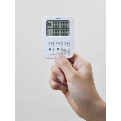 dretec ミニダブルタイマー ホワイト T-548WT