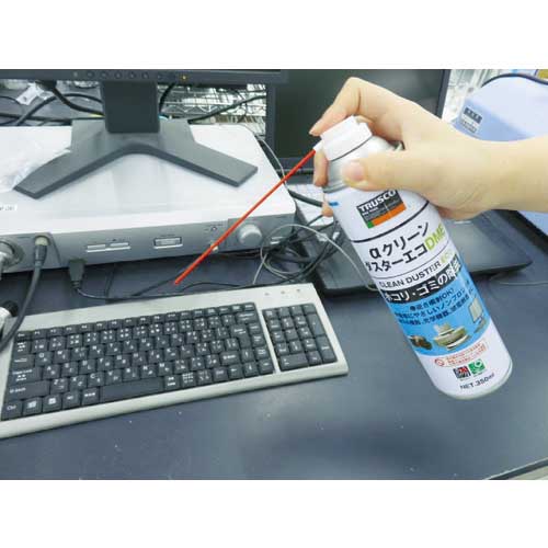 TRUSCO エアダスター αクリーンダスターエコDME 350ML(ノンフロン・逆さ噴射可) ALP-CD350DME