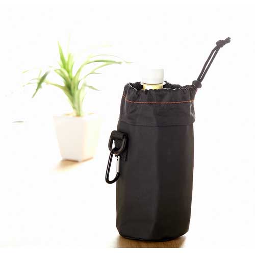 TRUSCO ペットボトルホルダー カラビナ付き ブラック TPC-BK