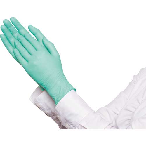 【廃番】Sempermed 使い捨てニトリル手袋 Green M 0.07mm 粉無 緑 3000008214