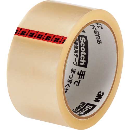 3M スコッチ 透明梱包用テープ3852K 手でまっすぐ切れる 音が静かタイプ 48mmX35m 3852K