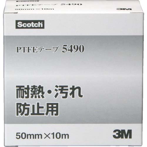 3M PTFEテープ(耐熱付着防止用) 5490 12mmX10m R 12X10