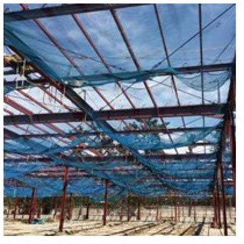 TRUSCO 防炎安全ネット青1.8Φ 幅5m×5m 目合15 菱目ラッセル 仮認 FPSN-5050-B