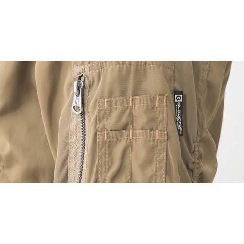 【廃番】コーコス 防寒着 フライトジャケット G-7110 13ブラック L 着丈66cm 胸囲116cm G-7110-13-L