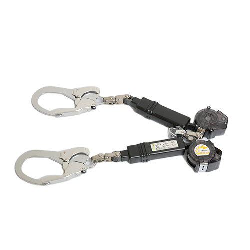 【アウトレット】タイタン リブラ ロック装置付巻取器 タイプ1ランヤード ダブル (墜落制止用器具) HL-MW