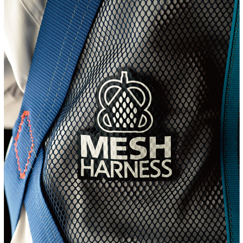 【廃番】ミドリ安全 メッシュハーネス 伸縮式ランヤード 胴ベルト付 MHF-600-AS-NV-M