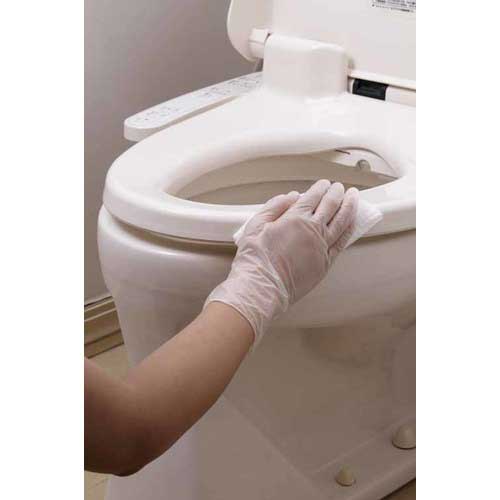 【廃番】SHOWA ビニール使い捨て手袋 おそうじでつかっ手 24枚入 フリーサイズ OSJ-24P