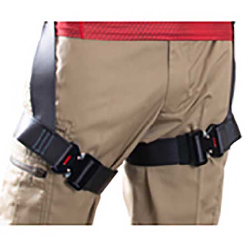 藤井電工 ツヨロン 黒影ハーネス ツインランヤード付き ロック機構付き巻取式ワン・ハンドリトラ ダークグレー Lサイズ TH-504-2OH93SV-OT-DG-L-2R23-BX