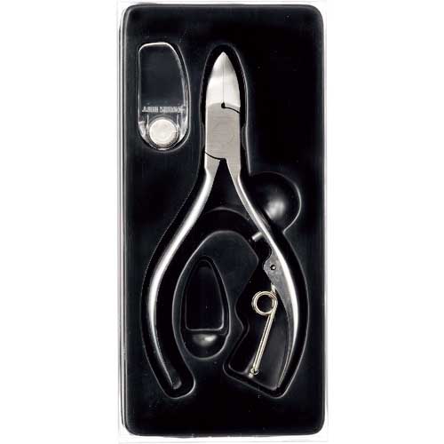 GREENBELL ステンレス製ニッパーつめきり つめ飛びガード付き 全長110mm G-1050