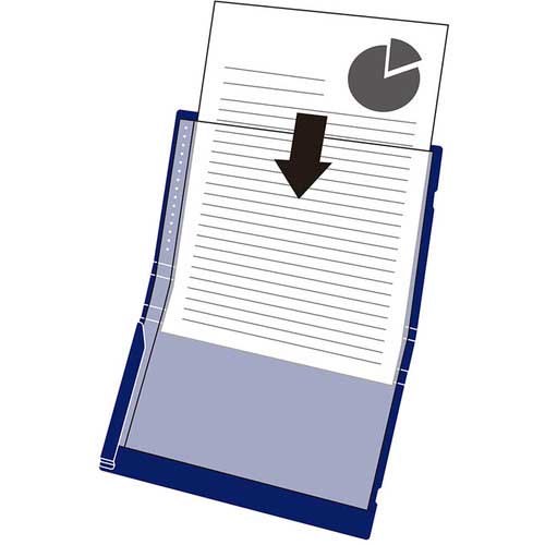 【廃番】KING JIM 二つ折りクリア-ファイルコンパック A3二つ折り 黄 10ポケット 5896H-Y