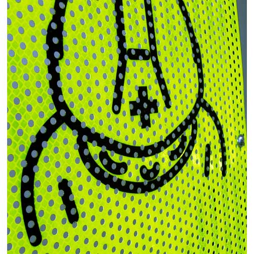 【廃番】トーグ エアーメッシュサイン看板(高輝度オレンジ蛍光反射)工事区間終り 234406