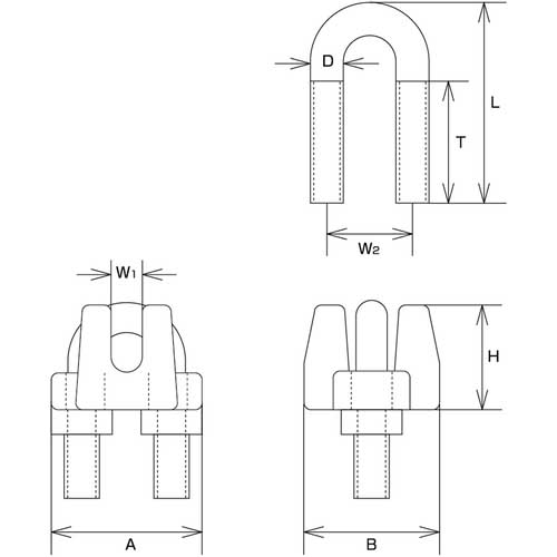 水本 ステンレス ワイヤークリップ SUS316 使用ロープ径2.5〜3mm B-2456