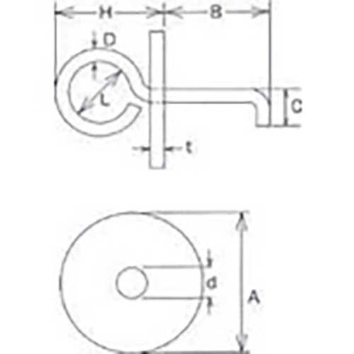 水本 アイプレート ステンレス アンカープレート コンクリート埋め込み用 内径18mm B-945