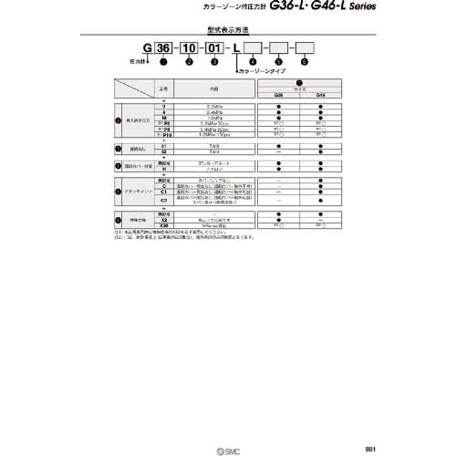 SMC 圧力計 G36-4-01-L