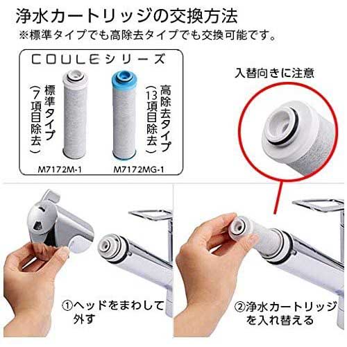 SANEI シングル浄水器付ワンホールスプレー混合栓 浄水器内蔵(PFOS・PFOA除去) 上面施工 吐水切替 K87128ETJV-13