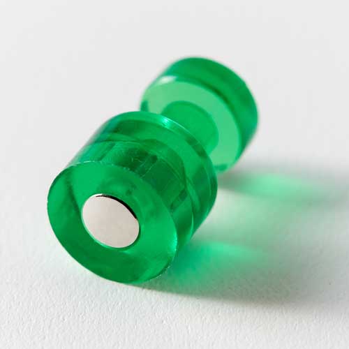 TRUSCO カラーマグネットピン 緑 100個入り TMPC100-GN