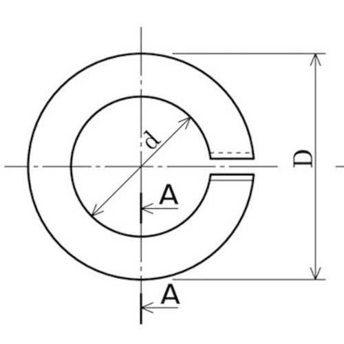 TRUSCO スプリングワッシャー 溶融亜鉛メッキ サイズM8 70個入 Y5402-0008