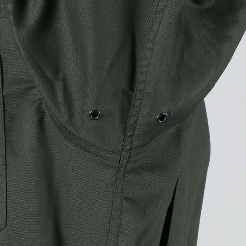 【廃番】カジメイク T/Cストレッチつなぎ ネイビー M 6776-55-M