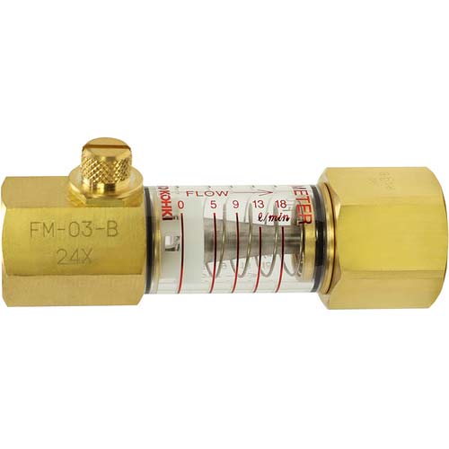 日東 金属カップリング フローメーター 取付サイズR3/8(35545) FM-03-B BRASS NBR