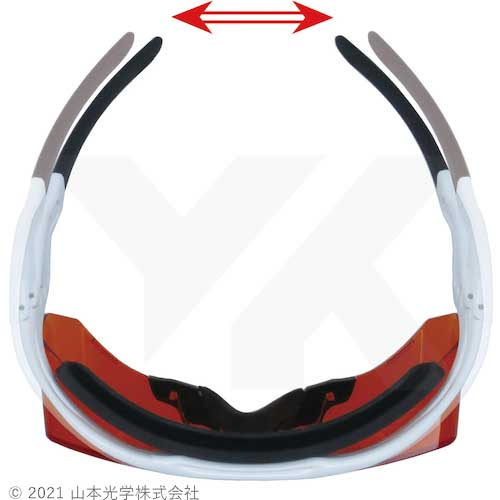 YAMAMOTO レーザー光用遮光一眼形めがね FIBER ロータイプ CE YL-780 LT